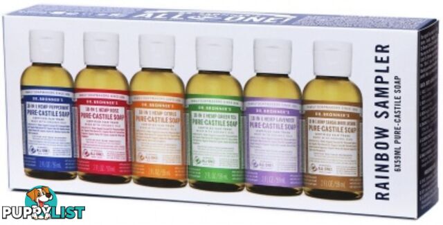 Dr Bronner's Giftpack Rainbow Sampler 6x59ml - Dr Bronner's - 9312812001634