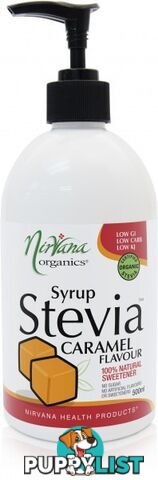 Nirvana Organics Caramel Flavour Stevia Syrup 500ml - Nirvana Organics - 9338196001022