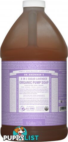 Dr Bronner's Organic Pump Soap Lavender 1.89L - Dr Bronner's - 018787990018