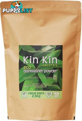 Kin Kin Naturals Eco Dishwasher Powder Lime & Lemon Myrtle 2.5kg Pouch - Kin Kin Naturals - 9379450492132