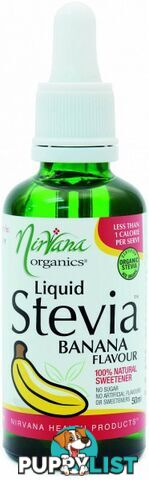 Nirvana Organics Banana Flavour Stevia Liquid 50ml - Nirvana Organics - 9338196000629