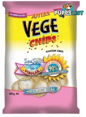 Vege Chips Sea Salt &  Vinegar 6x100g - Vege Chips - 9315991022186