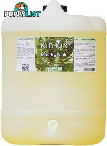 Kin Kin Naturals Eco Laundry Liquid Eucalypt & Lemon Myrtle 20L - Kin Kin Naturals - 93705105015224