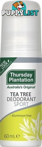 Thursday Plantation Tea Tree Deodorant Sport 60ml - Thursday Plantation - 717554030390