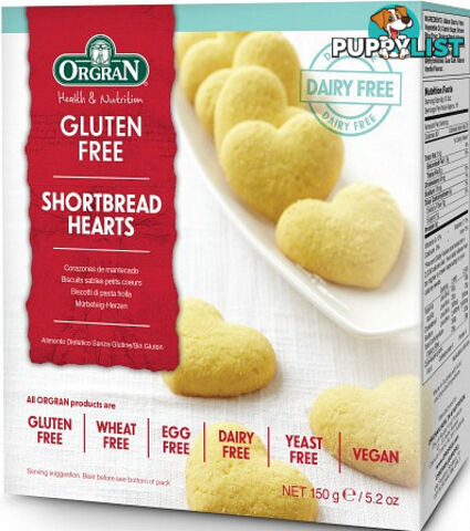 Orgran Shortbread Hearts 150g - Orgran - 720516021923