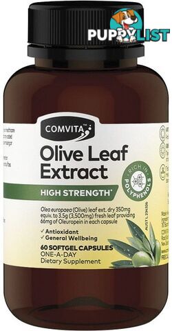 Comvita Olive Leaf Extract Capsules 60 Caps - Comvita - 9400501202261