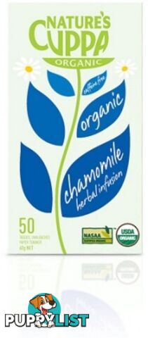 Natures Cuppa Organic Chamomile with Peach 50 Teabags - Nature's Cuppa - 9311367000918