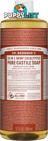 Dr Bronner's Pure Castile Liquid Soap Eucalyptus 946ml - Dr Bronner's - 018787773321