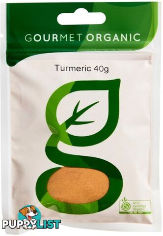 Gourmet Organic Turmeric 40g Sachet x 1 - Gourmet Organic Herbs - 9332974000375