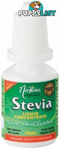 Nirvana Organics Stevia Liquid Concentrate 15ml - Nirvana Organics - 9338196000094