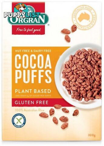 Orgran Cocoa Puffs Plant Based Cereal  300g - Orgran - 720516025938