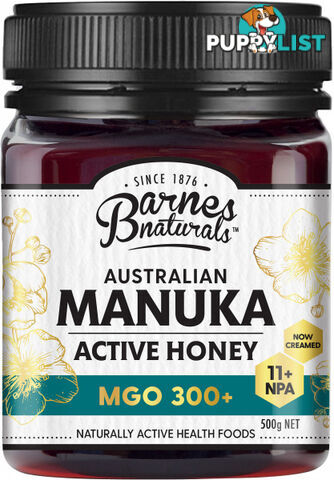 Barnes Naturals Australian Active Manuka Honey MGO 300+ 500g - Barnes Naturals - 9300677010007