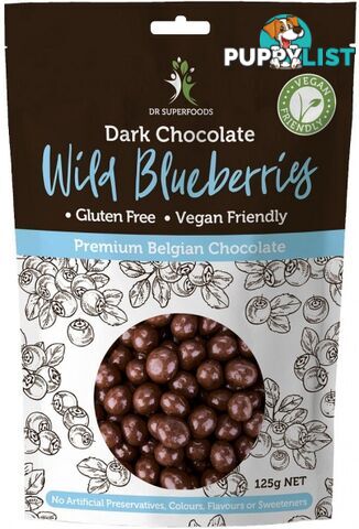 Dr Superfoods Dark Chocolate Wild Blueberries 125g - Dr Superfoods - 0705105220697