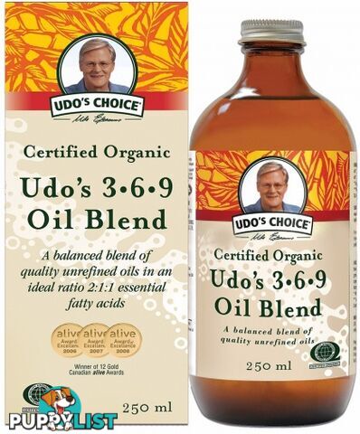 Udo's Choice Organic 3-6-9 Oil Blend  250ml - Udo's Choice - 061998079805