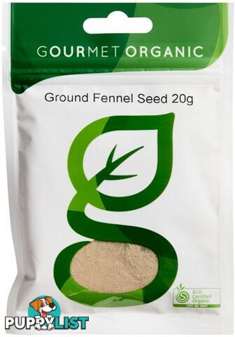 Gourmet Organic Fennel Ground 20g Sachet - Gourmet Organic Herbs - 9332974000795