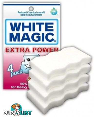 White Magic Eco Eraser Extra Power Sponge 4Pk - White Magic - 9333544000269