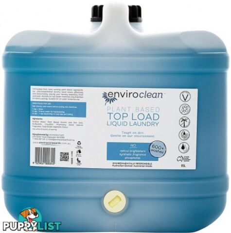 Enviro Clean Liquid Laundry Top Load 15L - Enviro Care - 9325937000345