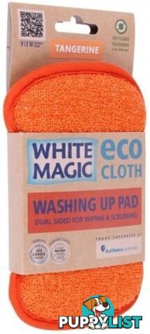 White Magic Eco Cloth Washing Up Pad Tangerine - White Magic - 9333544001013