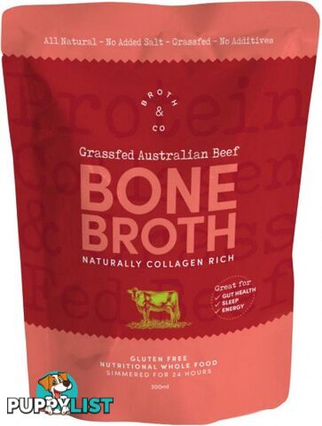 Broth & Co Australian Grass Fed Beef Bone Broth  300ml Pouch - Broth & Co - 9353338000411