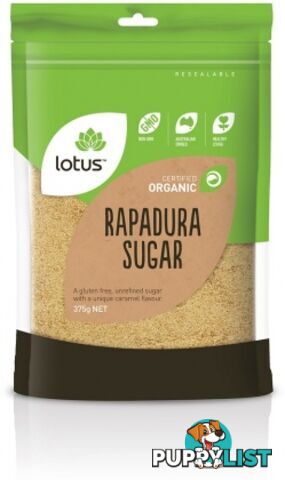 Lotus Organic Rapadura Sugar 375gm - Lotus - 9317127640097