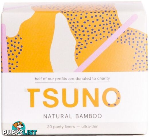 Tsuno Natural Bamboo Panty Liners - Ultra Thin Box of 20 - Tsuno - 9369999049157