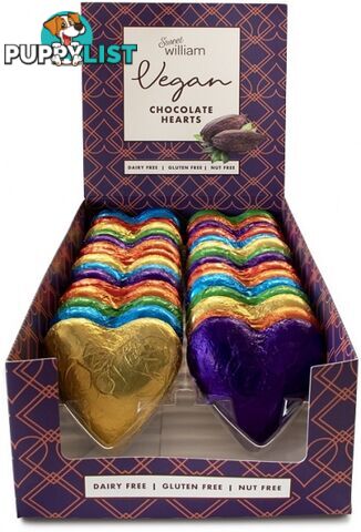 Sweet William Vegan Chocolate Heart 30g - Sweet William - 9311259423290