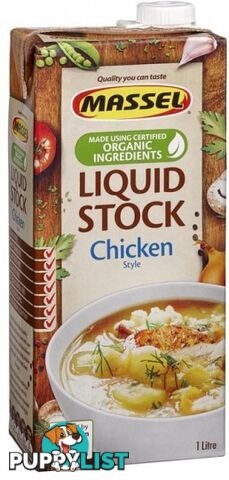 Massel Organic Liquid Stock Chicken Style 1L - Massel - 810206005057