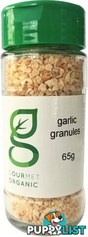 Gourmet Organic Garlic Granules Shaker 65g - Gourmet Organic Herbs - 9332974000924