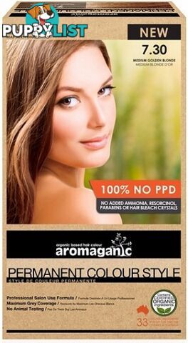 Aromaganic Medium Golden Blonde 7.30 - Aromaganic Hair Products - 9331636004164