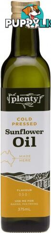 Plenty Cold Pressed Sunflower Oil 375ml - Plenty - 9311964003343