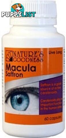 Natures Goodness Macula Saffron 60caps - Natures Goodness - 9311968112980