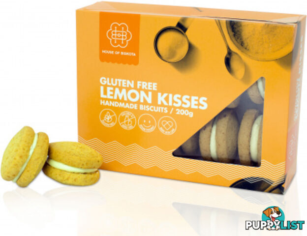 House of Biskota Gluten Free Lemon Kisses Biscuits 200g - House of Biskota - 9336989000337