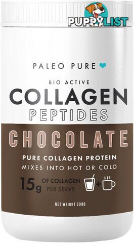 Paleo Pure Bio Active Collagen Peptides Chocolate Protein Mix 300g - Paleo Pure - 9354604000623