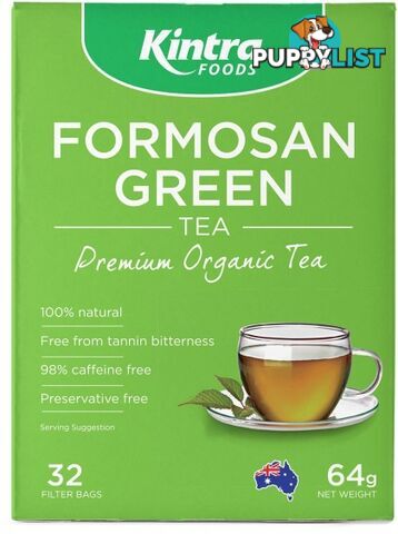 Kintra Foods Organic Formosan Green Tea 32 Teabags - Kintra Foods - 9341709000528