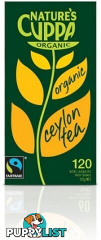 Natures Cuppa Organic Ceylon 120 Teabags - Nature's Cuppa - 9311367000314