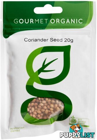 Gourmet Organic Coriander Seed 20g Sachet x 1 - Gourmet Organic Herbs - 9332974000030