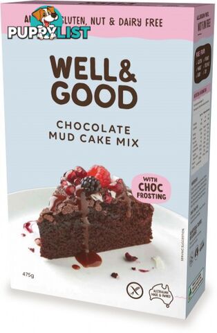 Well And Good Choc Mud Cake Mix & Choc Frosting  475g - Well & Good - 9337096100415