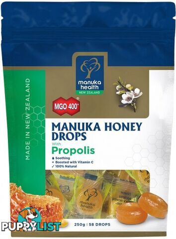 Manuka Health MGO 400+ Manuka Honey Drops Propolis Lozenges 250g - Manuka Health - 9421023628711