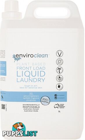 Enviro Clean Front Load Laundry Liquid 5L - Enviro Care - 9325937000390