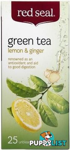 Red Seal Lemon & Ginger Green 25Teabags - Red Seal - 9415991002611