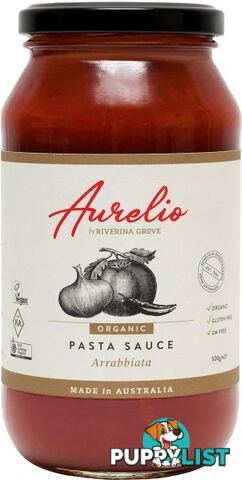 Aurelio Organic Arrabbiatta Pasta Sauce  500g - Aurelio - 9326142010013