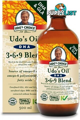 Udo's Choice DHA 3-6-9 Oil Blend 500ml - Udo's Choice - 061998079980