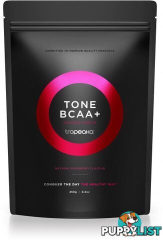 Tropeaka TONE BCAA+ Raspberry  250g Pouch - Tropeaka - 9350728000655