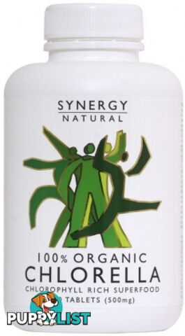 Synergy Chlorella 500mg x 500tabs Organic - Synergy - 9318690001537