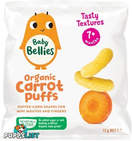 Little Bellies Baby Bellies Organic Carrot Puffs 12g - Little Bellies - 9337824001663