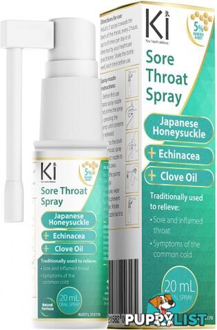 Martin & Pleasance Ki Sore Throat Spray  20ml - Martin & Pleasance - 9321582003182