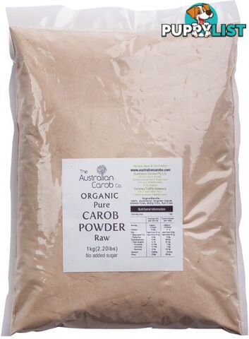 The Australian Carob Organic Carob Powder Raw 1Kg - The Australian Carob Co - 609722944564