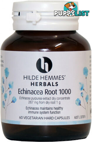 Hilde Hemmes Echinacea Root - Cold & Flu Relief 1000mg 60caps - Hilde Hemmes Herbals - 9315915003864