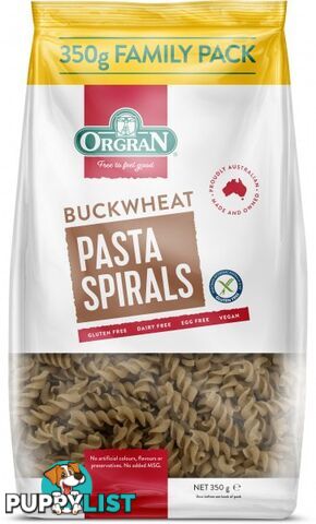 Orgran Pasta Buckwheat Spirals  350g - Orgran - 720516025785