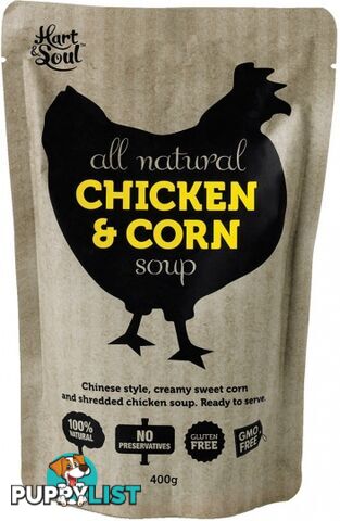 Hart & Soul All Natural Chicken & Corn Soup 400g - Hart & Soul - 9350007004442